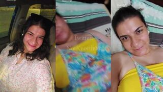 حالقة كسها ونايمة على السرير تعمل عادة سرية، زنبورها زهري كبير، باين بتتناك كل يوم من فحل عربي